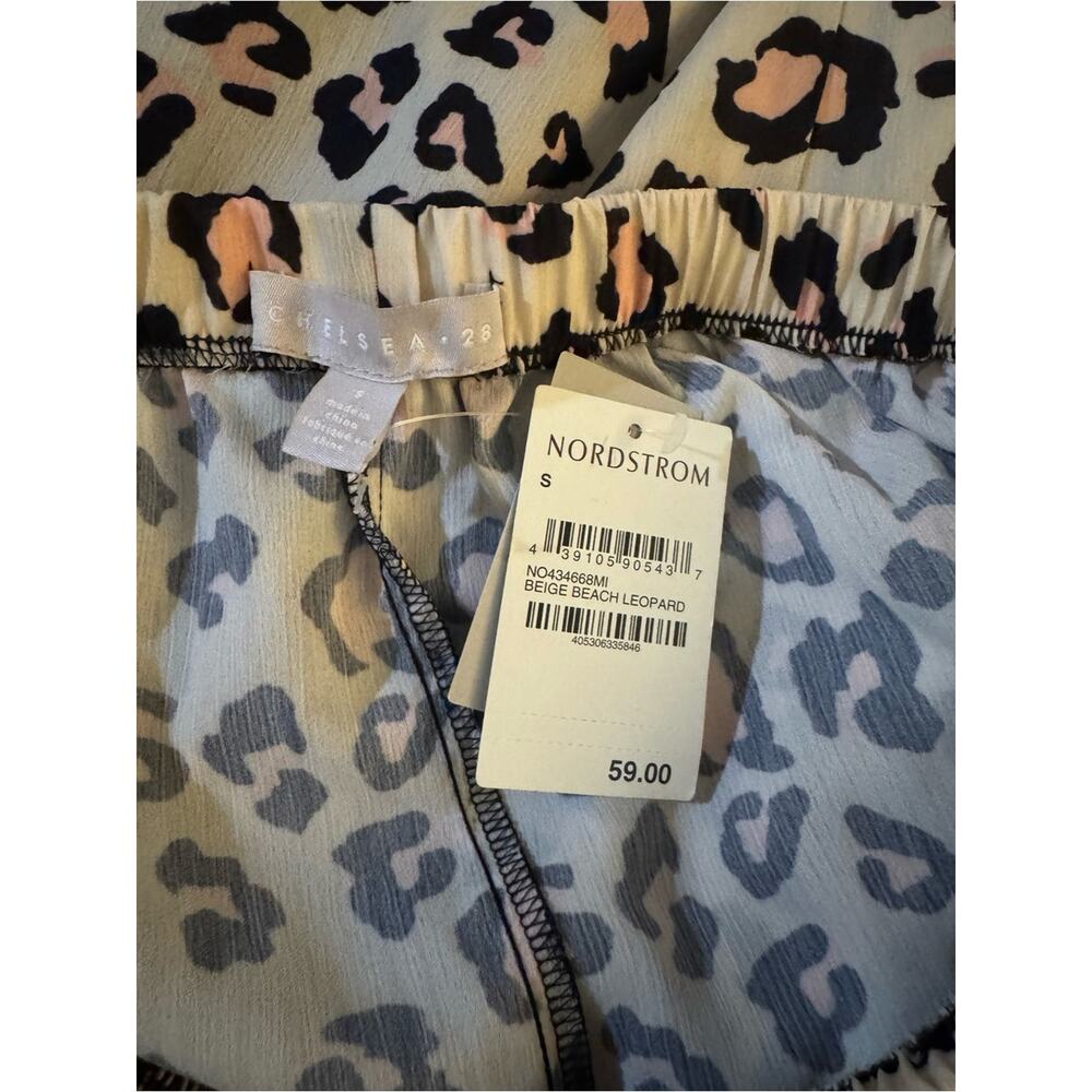 Chelsea28 Ana Split Hem Leopard Print Beach Pants NWT S - Picture 9 of 9
